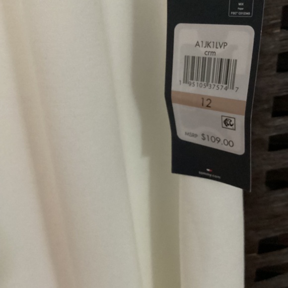 TOMMY HILFIGER Textured Dress (Color:Ivory) - Picture 4 of 7
